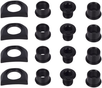 Full Speed Ahead Chainring Bolt Tab Cover for Carbon Cranks, 4mm KIT Chainring Bolts