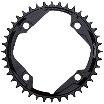 Full Speed Ahead Gossamer Pro Megatooth Chainring, 1x 44T Tooth Count, 120BCD, 4-BoltPattern, Narrow-Wide Profile – Black EA Chainrings