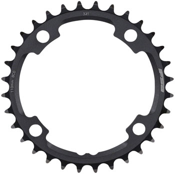 Full Speed Ahead Gossamer Pro ABS Road Chainring - 32t Inner Ring, 110mm BCD, 4-Bolt, Aluminum, N10/N11, Black EA Chainrings