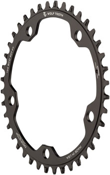 Wolf Tooth 130 BCD Road and Cyclocross Chainring - 40t, 130 BCD, 5-Bolt, Drop-Stop B, 10/11/12-Speed Eagle and Flattop Compatible, Black EA Chainrings