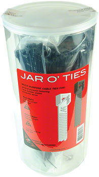 Wheels Manufacturing Zip Ties - Black, 200 x 2.5mm, 600ct Jar EA Shop Supply