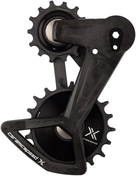 CeramicSpeed Ceramic Speed OSPW X Pulley Wheel System - For SRAM Eagle T-Type AXS Rear Derailleur, Black Cage with Black Pulley Wheels EA Cage Assembly