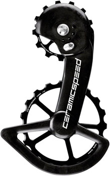 CeramicSpeed OSPW X Pulley Wheel System for Shimano GRX RX820 2x12 - Coated Races, Aluminum Pulley, Carbon Cage, Black EA Cage Assembly
