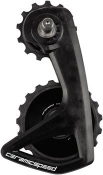 CeramicSpeed OSPW RS Alpha Pulley Wheel System for Shimano 105 7150 - ALPHA Aluminum Pulley, Carbon Cage, Black EA Cage Assembly