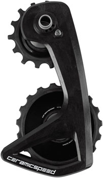 CeramicSpeed OSPW RS Alpha Pulley Wheel System for Campagnolo Super Record WRL - ALPHA Aluminum Pulley, Carbon Cage, Black EA Cage Assembly