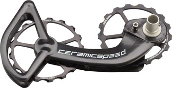CeramicSpeed OSPW Pulley Wheel System for Shimano 9000/6800 Series - Alloy Pulley, Carbon Cage, Black EA Cage Assembly