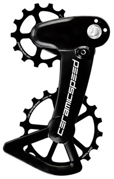 CeramicSpeed OSPW X Pulley Wheel System for Shimano XT/XTR 1x12 - Alloy Pulley, Carbon Cage, Black EA Cage Assembly