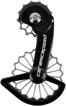 CeramicSpeed OSPW Pulley Wheel System for Shimano Dura-Ace 9250/Ultegra 8150 - Coated Races, 3D Printed Ti Pulley, Carbon Cage EA Cage Assembly