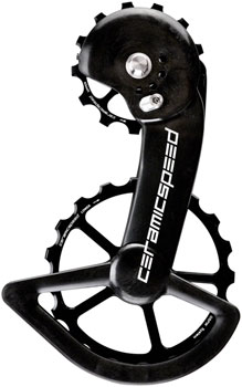 CeramicSpeed OSPW X Pulley Wheel System for Shimano GRX/RX 2x11 - Coated Races, Alloy Pulley, Carbon Cage, Black EA Cage Assembly
