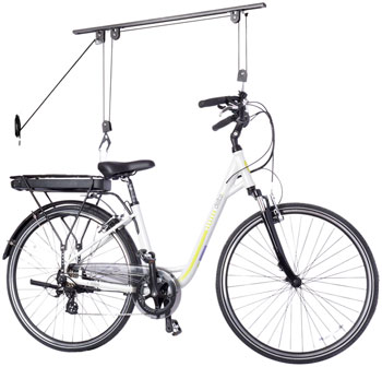 Delta Ceiling Hoist Pro Bike Storage Rack - 1-Bike, Utility Straps Included EA Racks, Display/Storage
