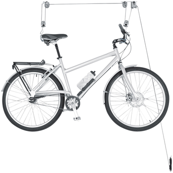 Delta Deluxe Ceiling Hoist Bike Storage Rack - 1-Bike, Utility Straps Included EA Racks, Display/Storage
