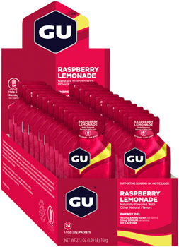 GU Energy Gel - Raspberry Lemonade, Box of 24 BOX Gels