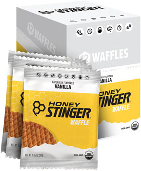 Honey Stinger Organic Waffle - Vanilla, Box of 12 BOX Waffles