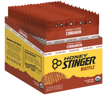 Honey Stinger Gluten Free Organic Waffle - Cinnamon, Box of 12 BOX Waffles