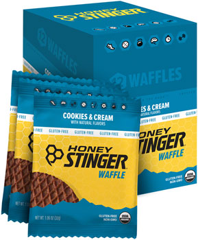 Honey Stinger Gluten Free Organic Waffle - Cookies and Cream, Box of 12 BOX Waffles
