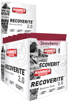 Hammer Nutrition Recoverite 2.0 Recovery Drink - Strawberry, 12 Single Serving Packets EA Drink Mixes