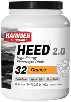 Hammer Nutrition HEED 2.0 High Energy Electrolyte Drink - Orange, 32 Serving Canister EA Drink Mixes