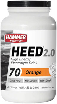 Hammer Nutrition HEED 2.0 High Energy Electrolyte Drink - Orange, 70 Serving Canister EA Drink Mixes