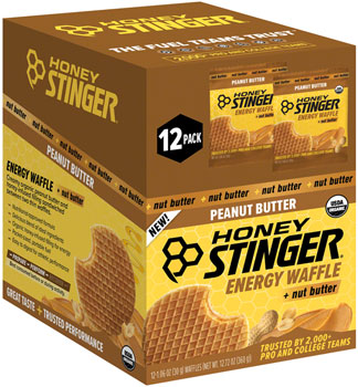 Honey Stinger Organic Waffle - Peanut Butter, Box of 12 BOX Waffles
