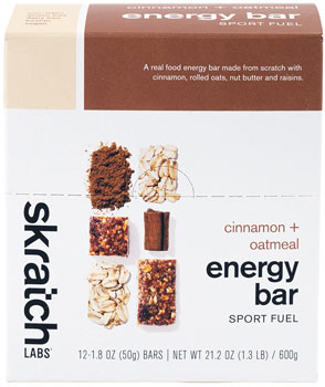 Skratch Labs Energy Bar - Cinnamon/Oatmeal, Box of 12 BOX Bars