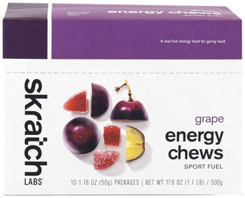 Skratch Labs Sport Chews - Grape, Box 10 Single Serve Packets BOX Chews