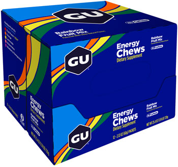 GU Energy Chews-Rainbow Mix, Box of 12 EA Chews