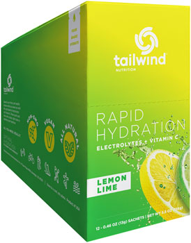 Tailwind Nutrition Rapid Hydration Lemon Lime/Box of 12 Single Servings BOX Drink Mixes