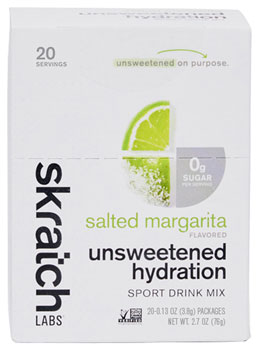 Skratch Labs Unsweetened Hydration Sport Drink Mix - Salted Margarita, Single Serving 20-Pack BOX Drink Mixes