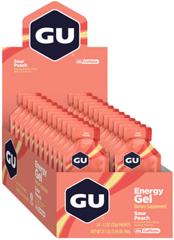 GU Energy Gel - Sour Peach, Box of 24 EA Gels
