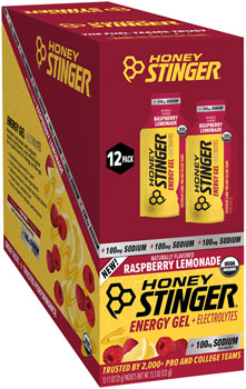 Honey Stinger Electrolyte Energy Gel - Raspberry Lemonade, Box of 12 EA Gels