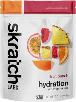 Skratch Labs Hydration Sport Drink Mix - Fruit Punch, 20-Serving Resealable Pouch BAG Drink Mixes