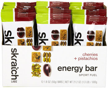 Skratch Labs Energy Bar Sport Fuel - Cherry Pistachio, Box of 12 BOX Bars