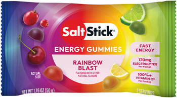 SaltStick  Rainbow Blast Energy Gummies - Pack of 10 BOX Chews