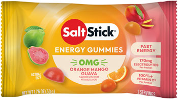 SaltStick  OMG! ( Orange, Mango, Guava) Energy Gummies - Pack of 10 BOX Chews