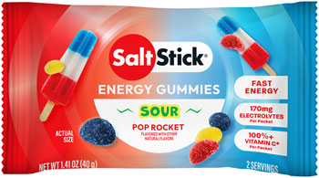 SaltStick  Sour Pop Rocket Energy Gummies - Pack of 10 BOX Chews