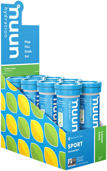 nuun Sport Hydration Tablets: Lemon Lime, Box of 8 Tubes BOX Drink Mixes