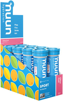 nuun Sport Hydration Tablets: Citrus Fruit, Box of 8 Tubes BOX Drink Mixes