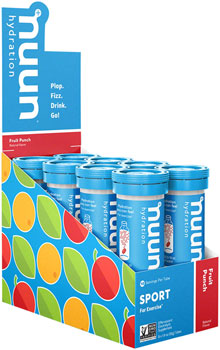 nuun Sport Hydration Tablets: Fruit Punch, Box of 8 Tubes BOX Drink Mixes