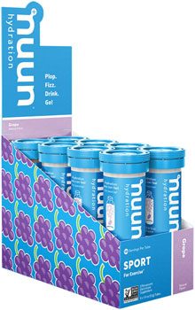 nuun Sport Hydration Tablets: Grape, Box of 8 Tubes BOX Drink Mixes
