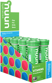nuun Vitamins Hydration Tablets: Blueberry Pomegranate, Box of 8 BOX Drink Mixes