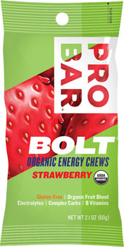 ProBar Bolt Chews: Strawberry, Box of 12 BOX Chews
