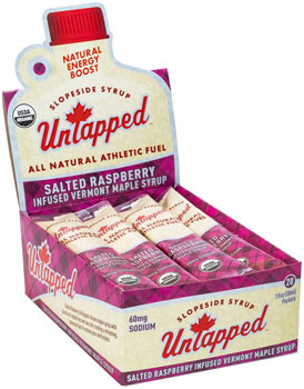 UnTapped Maple Syrup Energy Gel - Salted Raspberry, Box of 20 BOX Gels