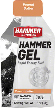 Hammer Nutrition Hammer Gel: Peanut Butter, 24 Single Serving Packets BOX Gels