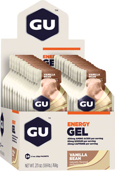 GU Energy Gel - Vanilla Bean, Box of 24 BOX Gels