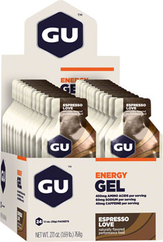 GU Energy Gel - Espresso Love, Box of 24 BOX Gels