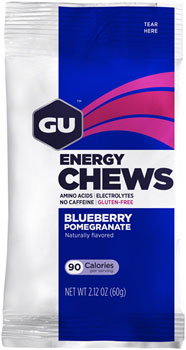 GU Energy Chews - Blueberry Pomegranate, Box of 12 Bags BOX Chews