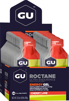 GU Roctane Energy Gel - Cherry-Lime, Box of 24 BOX Gels