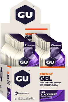 GU Energy Gel - Jet Blackberry, Box of 24 BOX Gels