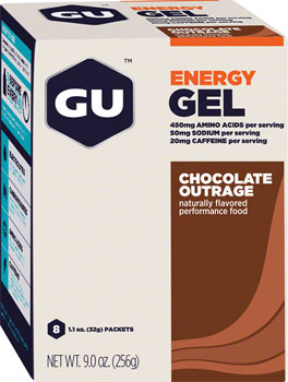 GU Energy Gel - Chocolate, Box of 8 BOX Gels