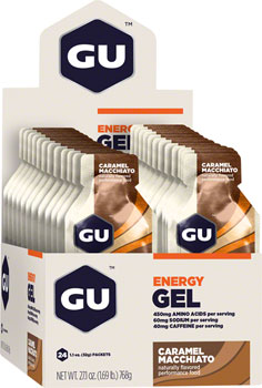 GU Energy Gel - Caramel Macchiato, Box of 24 BOX Gels